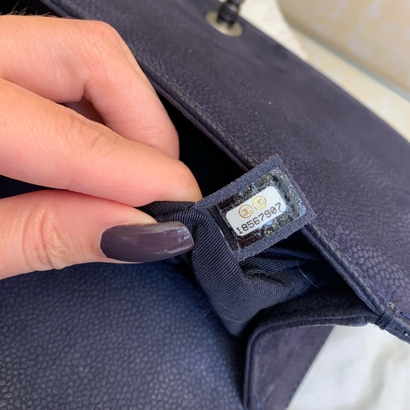 Sold.Chanel Caviar Nubuck Leather Old Medium Boy - Picture 7 of 13